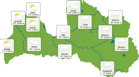 3 dienu laikapstākļu prognoze.